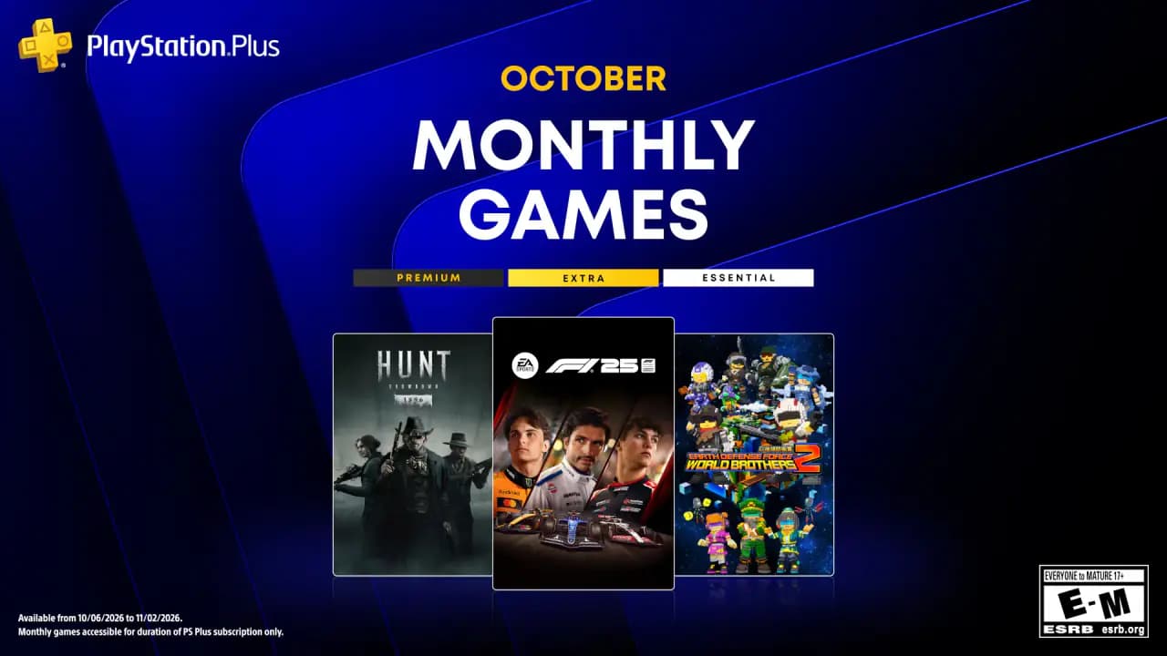 PlayStation Plus'ın Ekim aylık oyunları: F1 25, Hunt: Showdown 1896, Earth Defense Force: World Brothers 2