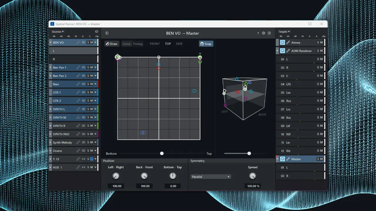 Boris FX Samplitude 2026.5: Spatial Panner