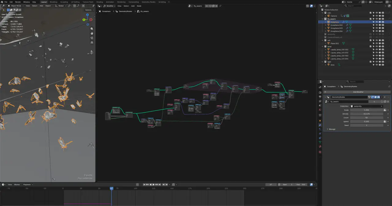 Swarm of Flies Generator